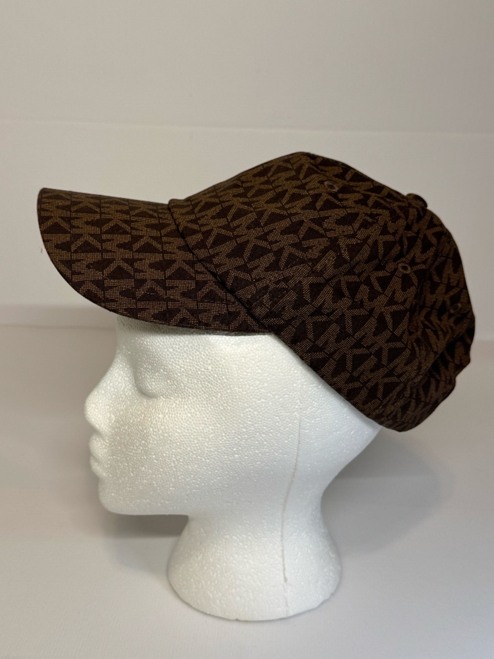 Michael Kors Signature MK Logo Brown Adjustable Baseball Cap Hat